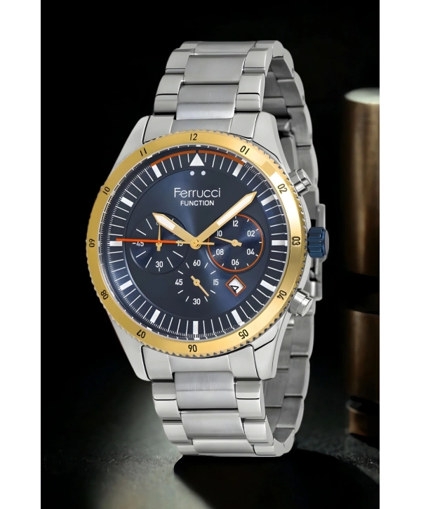 Function, 3atm, Gümüş-gold Renk Erkek Kol Saati, Fc.13907tm.04 Sdfer133