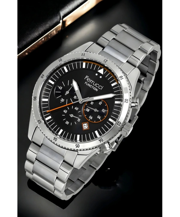 Function, 3atm, Gümüş-siyah Renk Erkek Kol Saati, Fc.13907tm.01 Sdfer133