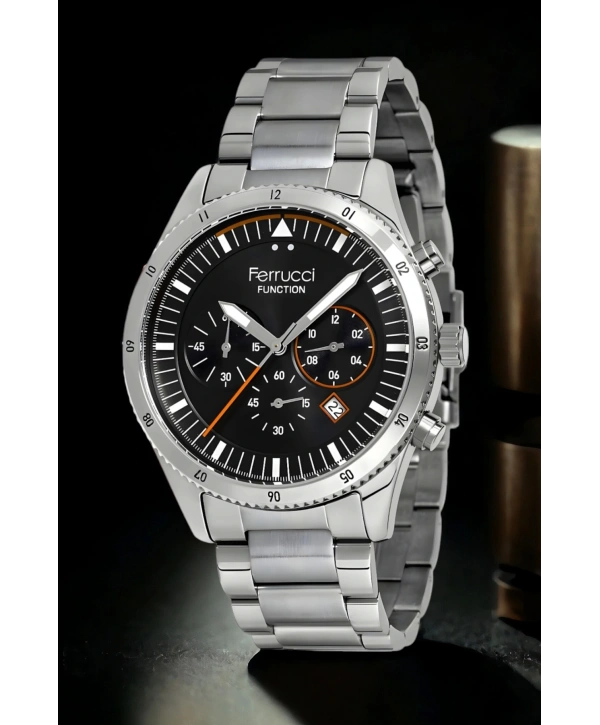 Function, 3atm, Gümüş-siyah Renk Erkek Kol Saati, Fc.13907tm.01 Sdfer133