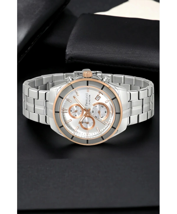 Function, 3atm, Gümüş-rose Renk Erkek Kol Saati, Fcf.13674fm.03 Sdfer134