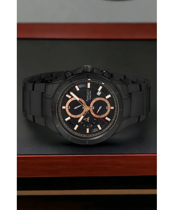 Function, 3atm, Siyah-rose Renk Erkek Kol Saati, Fcf.12609fm.04 Sdfer135