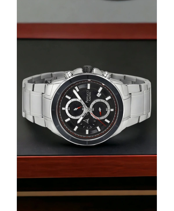 Function, 3atm, Gümüş-siyah Renk Erkek Kol Saati, Fcf.12609fm.02 Sdfer135