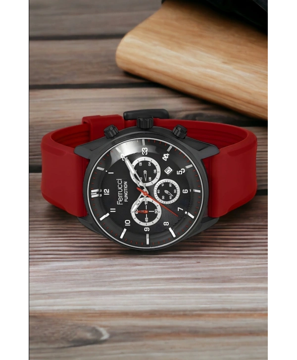 Function, 3atm, Kırmızı-siyah Renk Erkek Kol Saati, Fc.14100ts.04 Sdfer136