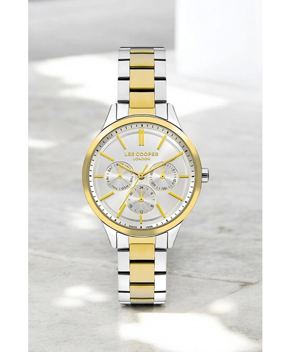 Gold-gümüş Renk Çelik Kordon&kasa Kadın Kol Saati Bileklik Hediyeli Sdlc010