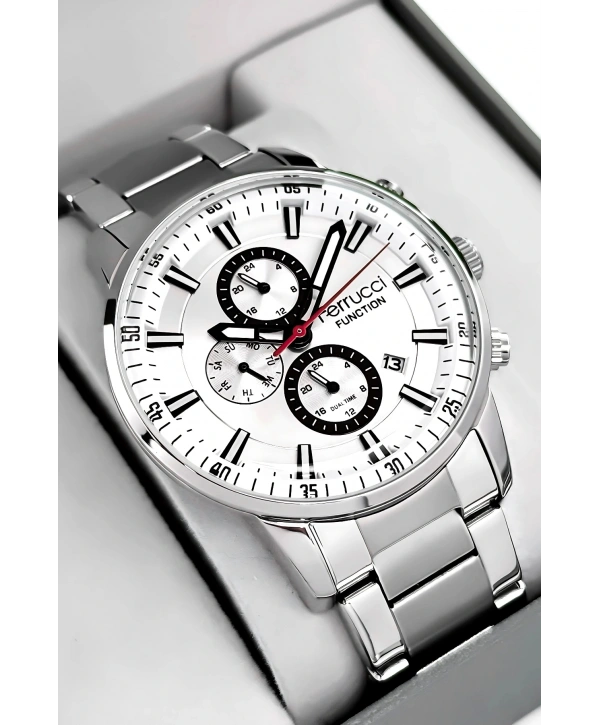 Function Erkek Kol Saati Gümüş Renk Çelik Kordon ve Kasa, sdfer004