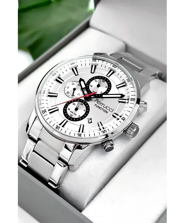 Function Erkek Kol Saati Gümüş Renk Çelik Kordon ve Kasa, sdfer004