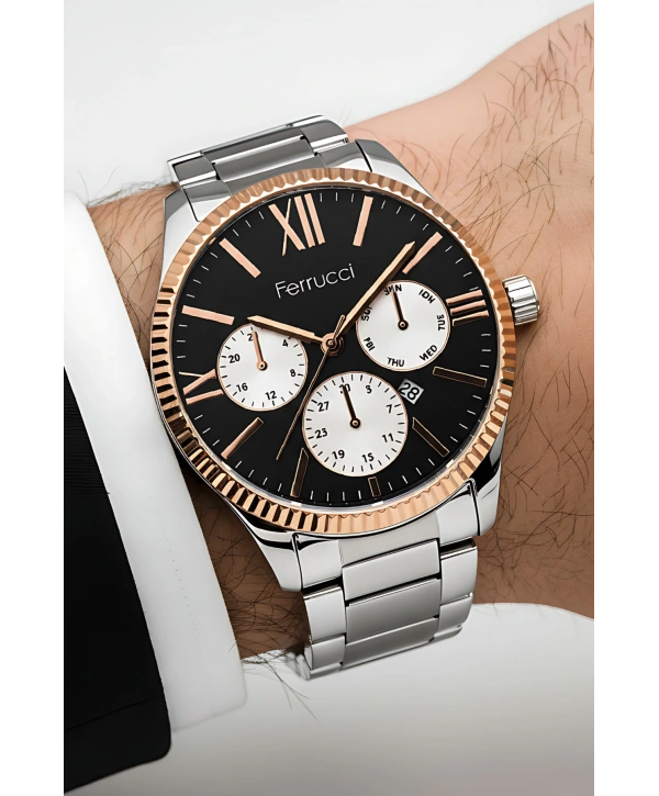 Takvimli Erkek Kol Saati Takvimli Çelik Kordon 3 Atm Suya Dayanıklı Bileklik Hediyeli Gümüş