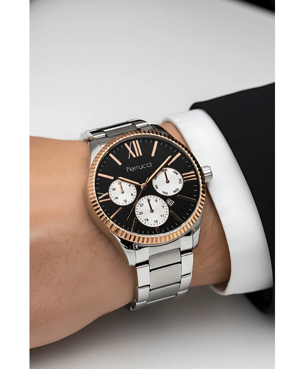 Takvimli Erkek Kol Saati Takvimli Çelik Kordon 3 Atm Suya Dayanıklı Bileklik Hediyeli Gümüş