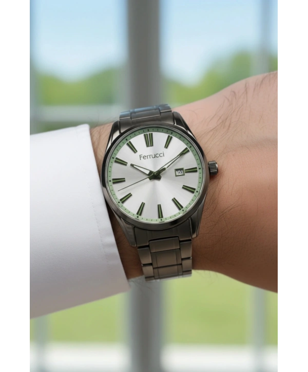 Takvimli Erkek Kol Saati Çelik Kordon 3 Atm Suya Dayanıklı Bileklik Hediyeli Füme sdfer029