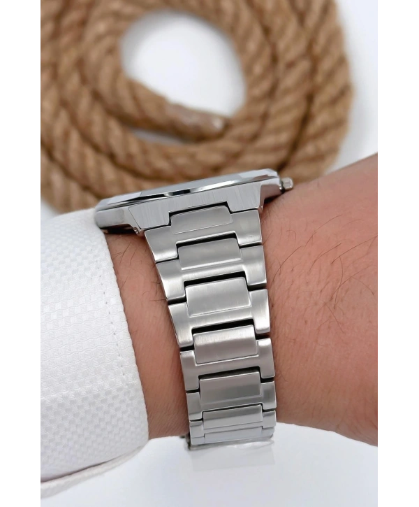 Erkek Kol Saati Tüm Fonksiyonlar Aktif Gümüş-siyah Sdb004