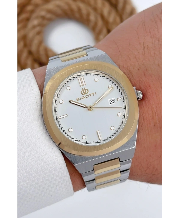 Erkek Kol Saati Tüm Fonksiyonlar Aktif Gümüş-altın Sdb004