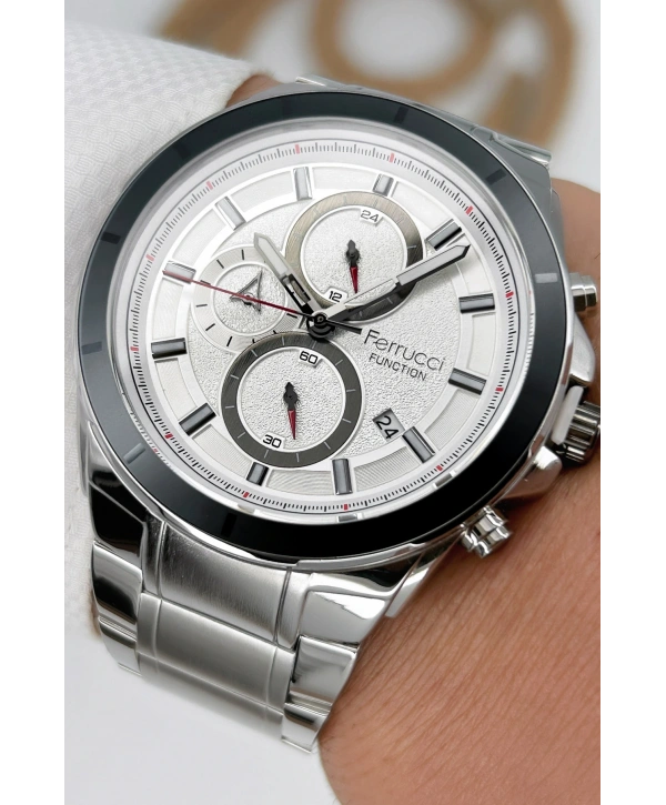 Function Erkek Kol Saati Çelik Kordon Gümüş-beyaz Bileklik Hediyeli 3atm Sdfer059