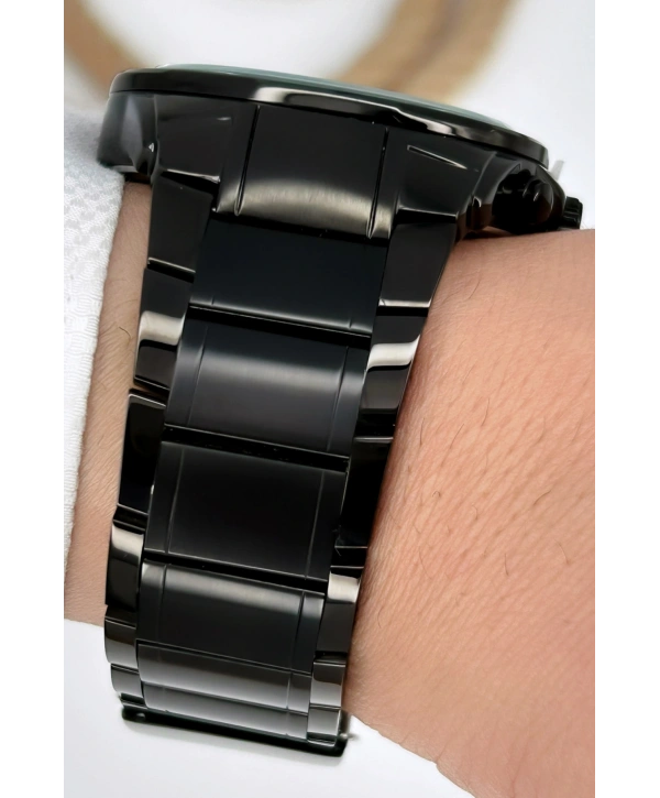 Function Erkek Kol Saati Çelik Kordon Siyah Bileklik Hediyeli 3atm Sdfer059