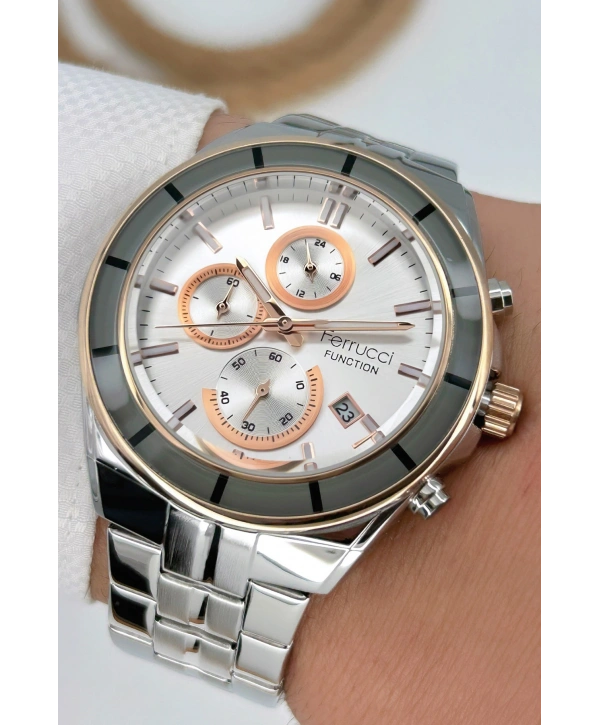 Function Erkek Kol Saati Gümüş-beyaz Yeni Sezon Bileklik Hediyeli 3atm Sdfer060