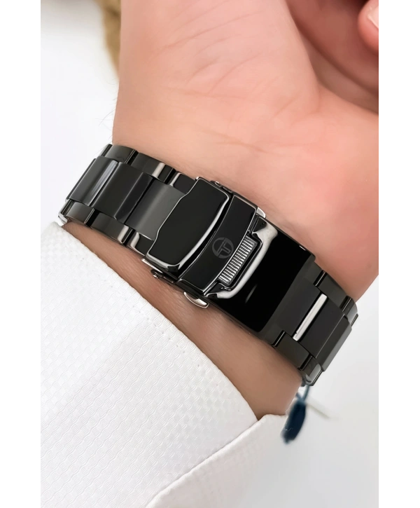 Sergio Tacchini Premium Lüx Çelik Kordon Erkek Kol Saati Siyah Stsd006