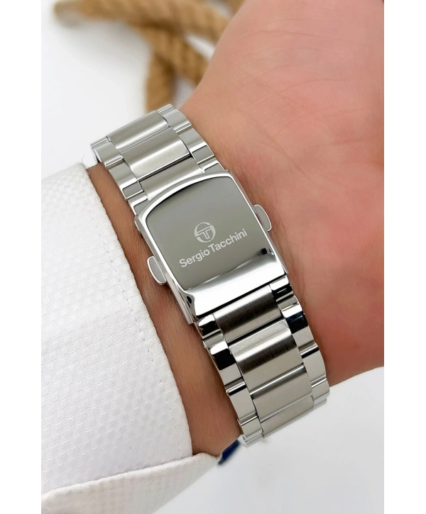 Sergio Tacchini Premium Lüx Çelik Kordon Erkek Kol Saati Gümüş-gold Stsd012