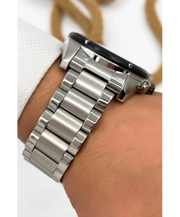 Sergio Tacchini Premium Lüx Çelik Kordon Erkek Kol Saati Gümüş-siyah Stsd010