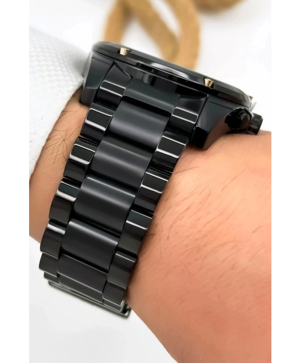 Sergio Tacchini Premium Lüx Çelik Kordon Erkek Kol Saati Siyah Stsd010