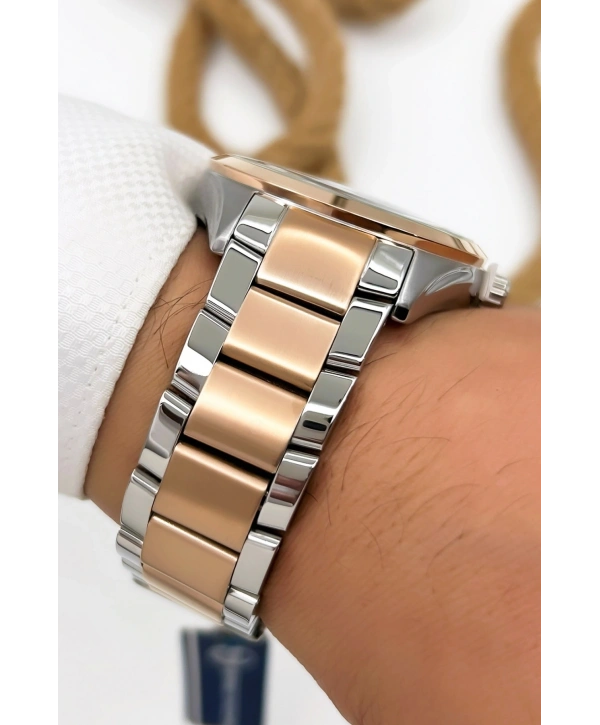 Sergio Tacchini Premium Lüx Çelik Kordon Erkek Kol Saati Gümüş-rose Stsd011