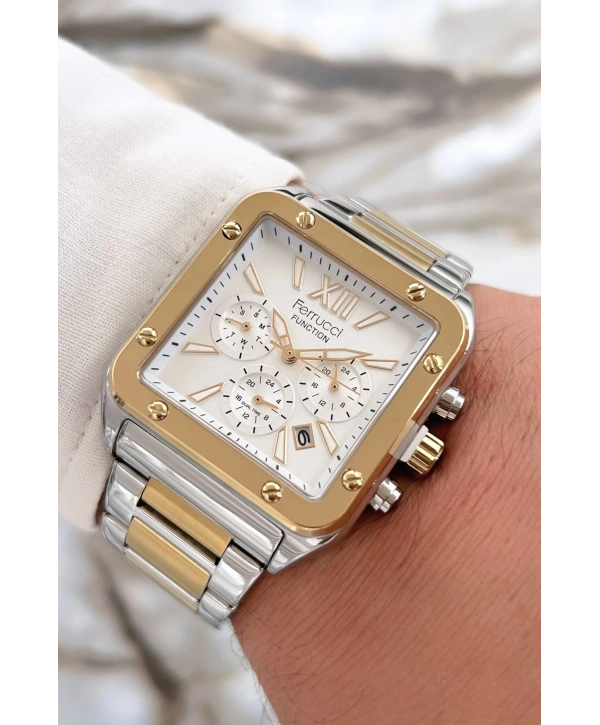 Function Yeni Sezon Erkek Kol Saati Çelik Kordon Gümüş-gold Sdfer068