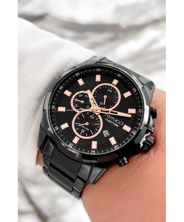 Çelik Kordon Function Yeni Sezon Erkek Kol Saati Siyah Sdfer070