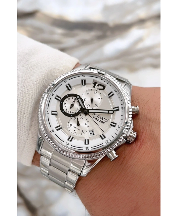 Gümüş-beyaz Çelik Kordon Function Yeni Sezon Erkek Kol Saati Sdfer073