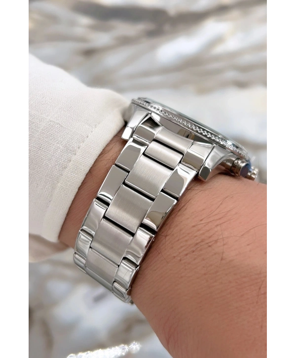 Gümüş-Mavi Çelik Kordon Function Yeni Sezon Erkek Kol Saati sdfer073