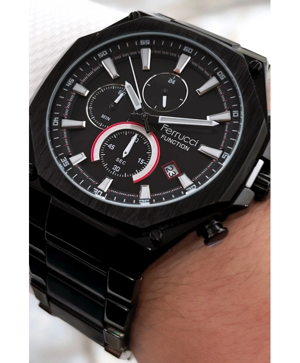 Çelik Kordon Function Siyah Yeni Sezon Erkek Kol Saati Sdfer075