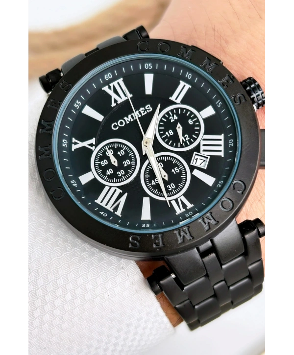 Commes Erkek Kol Saati Fonksiyonlar Aktif Siyah Renk Çelik Kordon Sdcms033