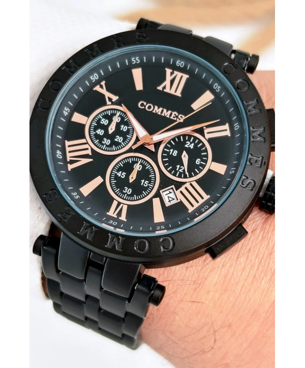 Commes Erkek Kol Saati Fonksiyonlar Aktif Siyah Renk Çelik Kordon Sdcms033
