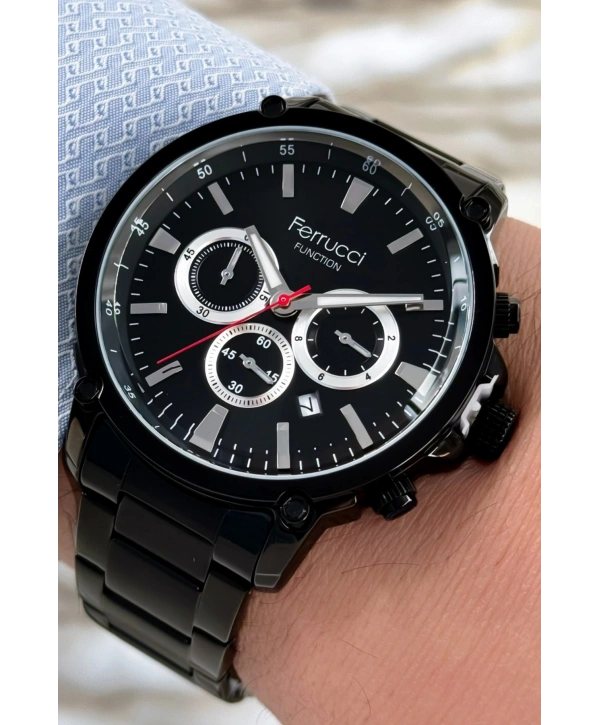 Çelik Kordon Function Siyah Yeni Sezon Erkek Kol Saati Sdfer076