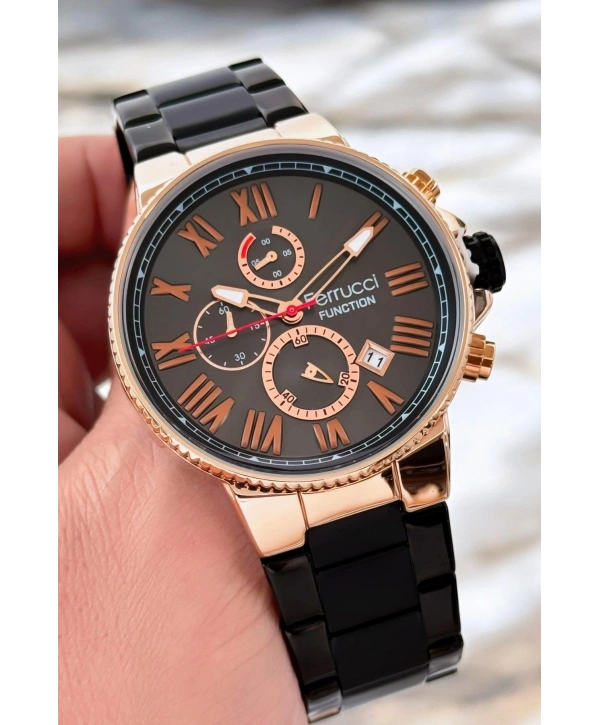 Çelik Kordon Function Erkek Kol Saati Siyah 3atm Suya Dayanıklı Sdfer089