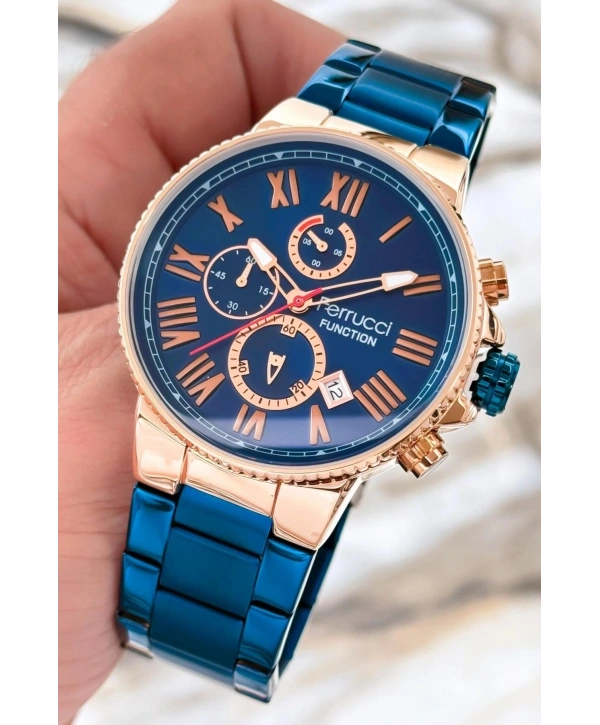 Çelik Kordon Function Erkek Kol Saati Mavi 3atm Suya Dayanıklı Sdfer089