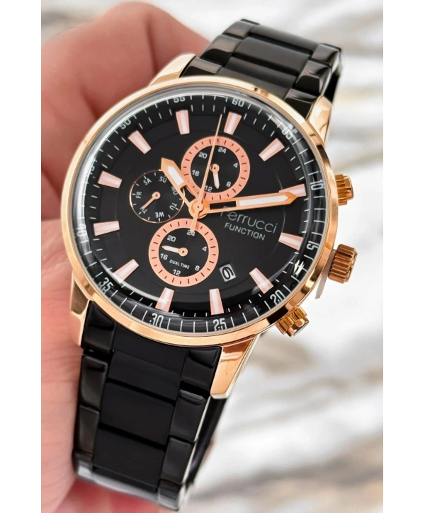 Function Erkek Kol Saati Siyah Çelik Kordon 3atm Suya Dayanıklı Sdfer091