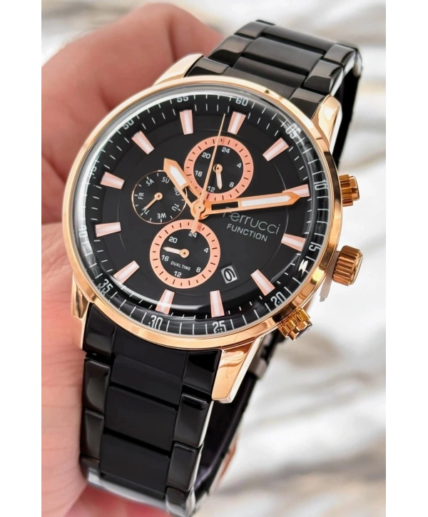 Function Erkek Kol Saati Siyah Çelik Kordon 3atm Suya Dayanıklı Sdfer091