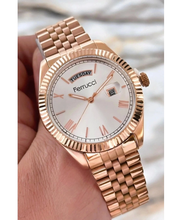 Function Erkek Kol Saati Rose Çelik Kordon 3atm Suya Dayanıklı Sdfer092