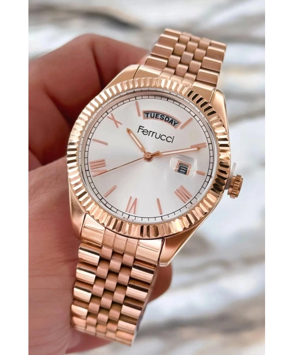 Function Erkek Kol Saati Rose Çelik Kordon 3atm Suya Dayanıklı Sdfer092
