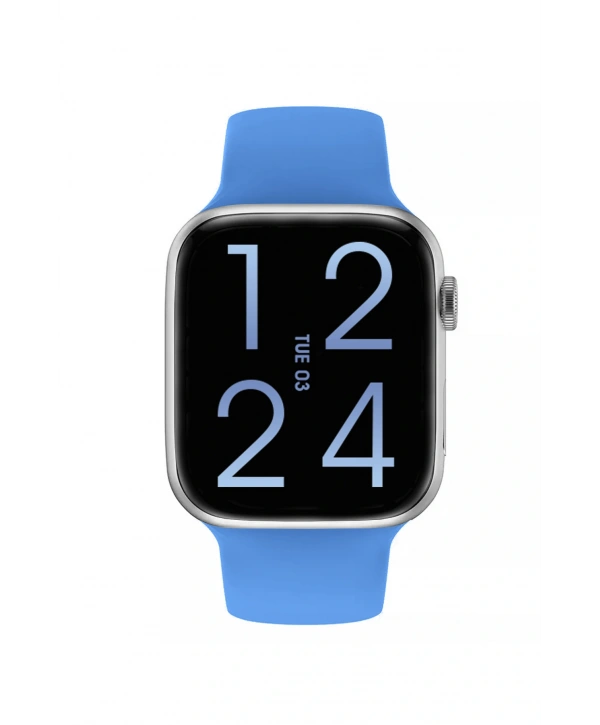 Fc Smart S10 Max – Bluetooth Arama, Spor Modları, Alüminyum Kasa Akıllı Saat Gümüş-Mavi