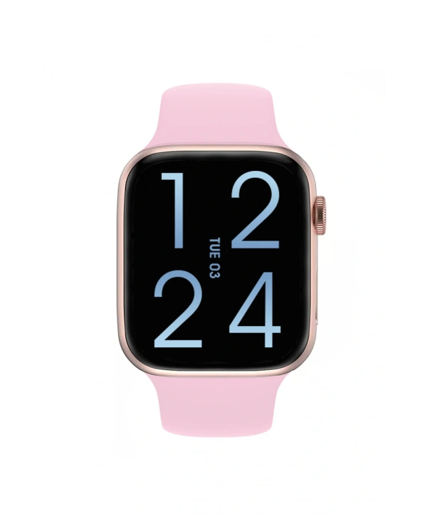 FC Smart S10 Max – Bluetooth Arama, Spor Modları, Alüminyum Kasa Akıllı Saat Pembe-Rose