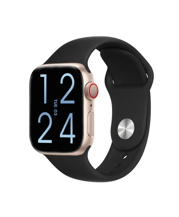 FC Smart S10 Max – Bluetooth Arama, Spor Modları, Alüminyum Kasa Akıllı Saat Siyah-Rose