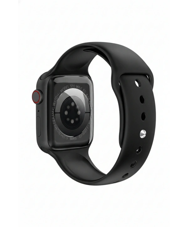 FC Smart S10 Max – Bluetooth Arama, Spor Modları, Alüminyum Kasa Akıllı Saat Siyah-Siyah