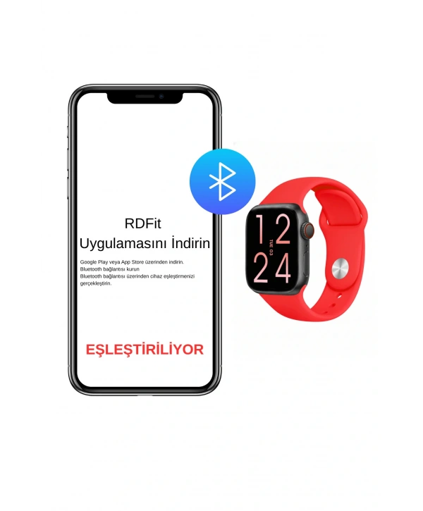 Fc Smart S10 Max – Bluetooth Arama, Spor Modları, Alüminyum Kasa Akıllı Saat Kırmızı-Siyah