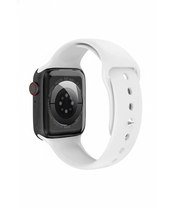 FC Smart S10 Max – Bluetooth Arama, Spor Modları, Alüminyum Kasa Akıllı Saat Siyah-Beyaz