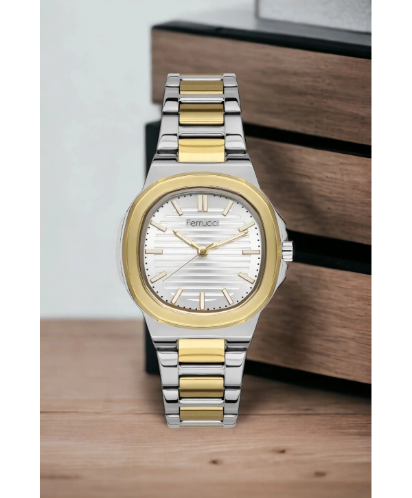 Ferrucci Kadın Kol Saati Gümüş-gold Çelik Kordon Çelik Kasa Fc.14103m.02 Sdfer104