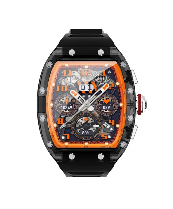 JG.POLO CLUB Siyah Renk Darbeye Dayanıklı Akıllı Saat: 2,2 İnç Ekran, Sesli Görüşme ve Siri Asistan