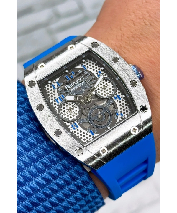 Function, 3atm, Mavi Renk Silikon Kordon Erkek Kol Saati, Sdfer138