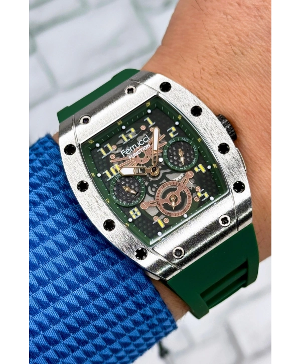 Function, 3atm, Yeşil Renk Silikon Kordon Erkek Kol Saati, Sdfer138