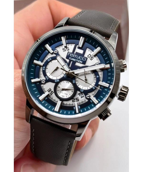 Function Füme Deri Kordon Erkek Kol Saati 3atm Bileklik Hediyeli Sdfer140