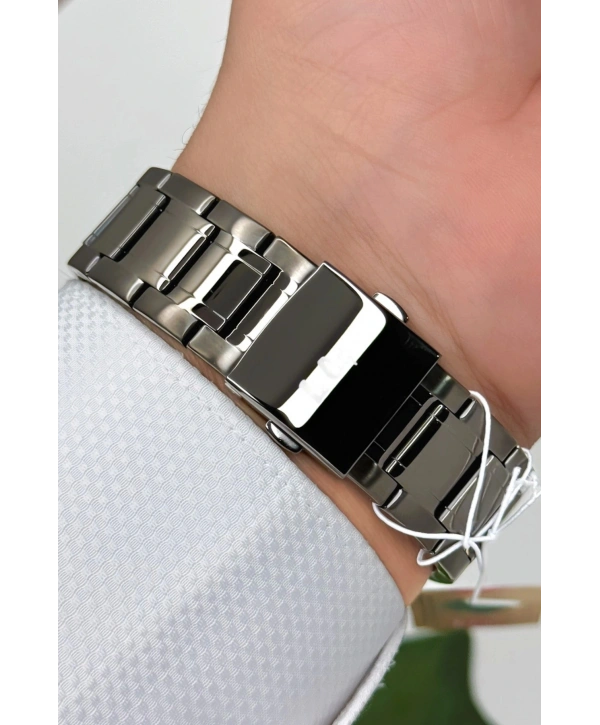 Çelik Kordon&kasa Füme-yeşil Renk Fonksiyonlu Erkek Kol Saati 3atm Bileklik Sdlc006