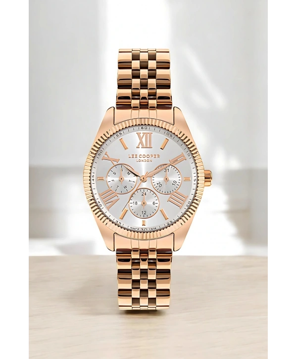 Rose Gold Renk Çelik Kordon&kasa Kadın Kol Saati Bileklik Hediyeli Sdlc008